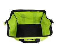 Green Wide Mouth Collapsible Genuine OEM Contractors Bag w/Full Top Single Zipper Action and Cross X Stitching