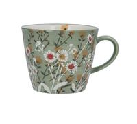 Green Wild Daisy Mug, Green Mug, Pretty Floral Mug, Green Meadow Flower Mug, Housewarming Gift, Mug for Tea, Floral Coffee Mug, Tea Cup, Kitchen Gift, Housewarming Present, Tea Mug