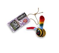 Green & Wilds Eco-Friendly Buzz Bee Rainbow Catnip Cat Toy - Gift for Cat Lovers