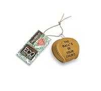 Green & Wilds Eco-Friendly Natural Dog Toy - Balls in your Court Chew Toy For Dogs - Round Ball Shaped Funny Pun Pet Toys