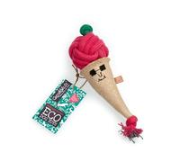 Green & Wilds Eco-Friendly Natural Dog Toy - Connie The Cornet - Suede & Jute Sustainable Food-Shaped Chew Toy