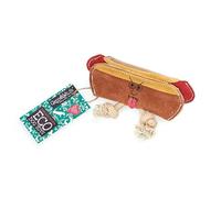 Green & Wilds Eco-Friendly Natural Dog Toy - Harry The Hot Dog - Suede & Jute Sustainable Chew Toy