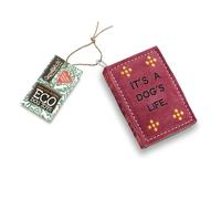 Green & Wilds Eco-Friendly Natural Dog Toy - It's A Dog's Life Book Chew Toy For Dogs - Book Shaped Funny Puns Pet Toys