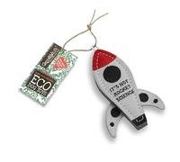 Green & Wilds Eco-Friendly Natural Dog Toy - It's Not Rocket Science Chew Toy For Dogs - Rocket Shaped Funny Puns Pet Toys