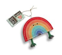Green & Wilds Eco-Friendly Natural Dog Toy - Rainbow Warrior Chew Toy - Rainbow Shaped Toy For Dogs