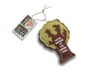 Green & Wilds Eco-Friendly Natural Dog Toy - Tree Shaped Chew Toy For Dogs - You're Barking Up The Wrong Tree Funny Pun Pet Toys