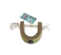 Green & Wilds Push Me Pull Me Dog Toy ring (Suede & Rope)