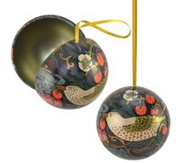 Green | William Morris | Fillable Tinware Christmas Bauble | 7cm