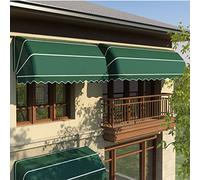 Green Window ning & Canopy - 70"x30" Door ning, Fully Assembled Rainproof Polyester Canvas for Sun Protect, Outdoor Porch & Garden with Metal Brackets