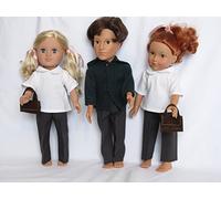 Green winter school uniform with felt book bag to fit Designafriend, Sindy, Our Generation, AMG and other 18" dolls
