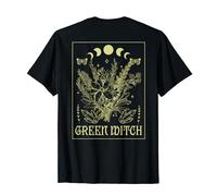 Green Witch Cottagecore Tarot Card Aesthetic Back Graphic T-Shirt