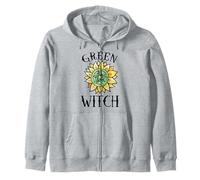 Green Witch Garden Zip Hoodie