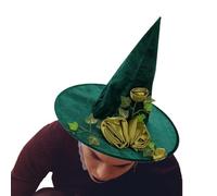 Green Witch Hat,Halloween Witch Caps - Girls Halloween Green Witch Hat Wizard Hat for Carnival Christmas Cosplay Costume