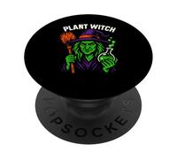 Green Witch Plant Witch Vintage Womans Herbal Magic PopSockets Adhesive PopGrip