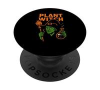 Green Witch Plant Witch Vintage Womans Herbal Magic PopSockets Adhesive PopGrip