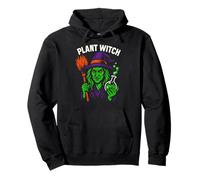 Green Witch Plant Witch Vintage Womans Herbal Magic Pullover Hoodie