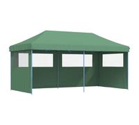 (green, with 3 sidewalls) vidaXL Foldable Tent Pop-Up with 4 Side Walls Outdoor Party Tent Garden Gazebo