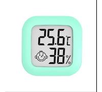 (green, With battery) 2024 Mini LCD Digital Thermometer Hygrometer Indoor Room Electronic Temperature Humidity Meter Sensor Gauge Weather Station for Home