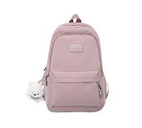(green, With bear doll) Fashion Women Pink Waterproof Student Backpack New Girl Travel Leisure School Bag Lady Nylon Cute Book Female Laptop College Bag BaoPeng