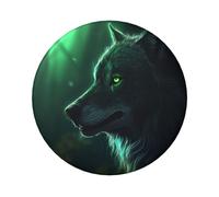 Green wolf Custom Pins 5 PCS, Personalized Photo Buttons, Metal Pinback Button Badges for Backpacks, Hats, Funny Backpack Pins Aesthetic Lapel Badge Pins Gifts for Men Women, One Size, Metal, no