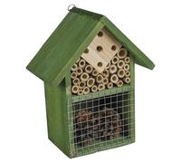 (Green) Wooden Insect Bug Hotel Outdoor Garden Shelter