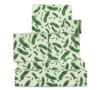 Green Wrapping Paper - 6 Sheets of Gift Wrap with Tags - Pickles - Fun Wrapping Paper for Men and Women - Girls and Boys Wrapping Paper - Comes with Stickers - Recyclable - Central 23