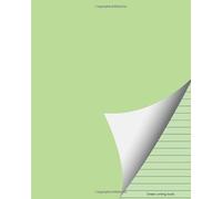 Green writing book: Dyslexia writing book / dyslexia exercise book/ green - lined paper / visual stress writing book / school exercise book