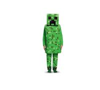 (Green, XL) Halloween minecraft COS performance costume children's three piece set