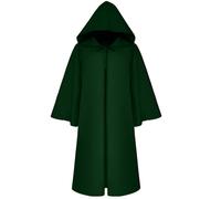 (Green, XL) Wizard Witch Mantle Outfit Unisex Cloak Adults Vampires Robe Cosplays Costumes