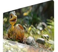 Green XXL Mouse Mat 150x80cm Gaming Mouse Pad Dragon Large Desk Mat, Gaming Desk Accessories with Non-Slip Base & Stitched Edges, Improved Precision Speed Mousepad for PC, Office Home Gamer H0-265