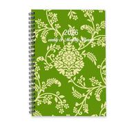 Green Yellow Floral and Leaf 2026 Notebook A5 To Do List Notebook Planner Daily Mums Diary 2026 Diary for University Student Week To View Monthly Year Planner with Dotted Line Note Page Slim