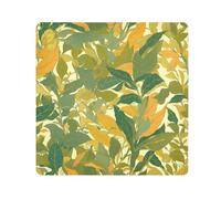 green yellow leaves Pattern print art Self-Adhesive Make up Pouchs Cloth Toiletry Organizer Travel Wrap Camera Lens Cloth Wrapper Cosmetic Organizers For Travel Size 21.7x21.7in