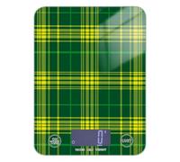 Green Yellow Plaid Art bariatric food scale digital 11lb/0.18oz, 5kg/5g portable small weight scale grams with 4 unit for Baking Espresso báscula para pesar alimentos