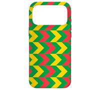 Green Yellow Red Herringbone Stripe Mali Pattern Case for iPhone 17 Pro Max