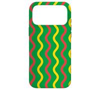 Green Yellow Red Wavy Mali Flowing West Africa Pattern Case for iPhone 17 Pro Max
