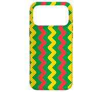 Green Yellow Red Zigzag Triangle Stripe Mali Classic Pattern Case for iPhone 17 Pro Max