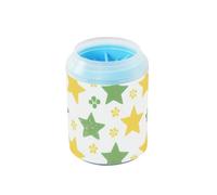 Green Yellow Stars Pencil Drawing Portable Dog Paw Washer Soft Silicone Brush Feet Bathing Brush Suitable for Small, Medium, Large Breed Dogs accessories para perros