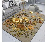 Green Yellow Sunflower Flower 3D 100 X 150 Cm Printed Area Rug Soft Velvet Large Carpet,Non Slip Doormats Modern Decorative Rugs For Living Room Bedroom Washable Floor Mat -4E3B-M2Y7-1G1E/T7S1-4F8H-V