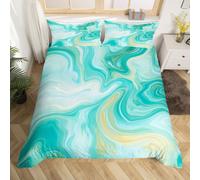 (Green Yellow, Super King(No Comforter)) Homewish Light Purple Marble Bedding Set Gold Abstract Fluid Marbling Duvet Cover For Men Women Bronzing Sequins Marble Grain Double Comforter Cover F