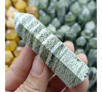 Green Zebra Stone Little Column Crystal Ore Home Office Decoration Craft Gifts Degaussing Ornaments7-9cm Ornaments (Size : 5pcs)