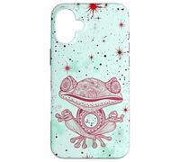 Green Zen Energy Red Mindfulness Spiritual Meditation Frog Case for iPhone 16 Plus