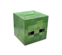 (Green Zombie) Head Minecraft Cardboard Cover Box Steve Creeper Enderman Mask Costume Cosplay