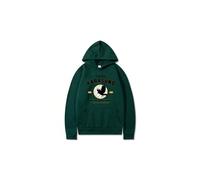 (green1, S) Cartoon Hikaru Funny Japanese Anime Street Dress Harajuku Karasuno Flying High Pattern Sports Men's and Women's Printed Hoodie