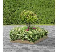 Greena Hexagonal Timber Raised Garden Planters For Outdoor Plants Vegetables Herbs Flowers Renewable Scandinavian Pine Pressure Treated For Long Product Life Made in the UK(120(L) cm x 15(H) cm)