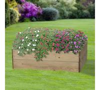 Greena Rectangular Timber Raised Garden Planters For Outdoor Plants Vegetables Herbs Flowers Renewable Scandinavian Pine Pressure Treated For Long Product Life Made in the UK 60(W)cmx90(L)cmx30(H)cm