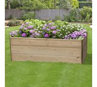 Greena Rectangular Timber Raised Garden Planters For Outdoor Plants Vegetables Herbs Flowers Renewable Scandinavian Pine Pressure Treated For Long Product Life Made in the UK 60(W)cmx120(L)cmx45(H)cm
