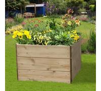 Greena Square Raised Timber Bed - Ideal Herb Planter Flower Planter Renewable Scandinavian Pine Pressure Treated For Long Product Life Made In The UK (60(L) cmx60(W) cmx45(H) cm