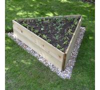 Greena Triangular Wooden Raised Bed 30 Cm High, 120Cm Each Side