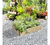 Greena TriangularTimber Raised Garden Planters For Outdoor Plants Vegetables Herbs Flowers Renewable Scandinavian Pine Pressure Treated For Long Product Life Made in the UK 90(L) cm x 15(H) cm