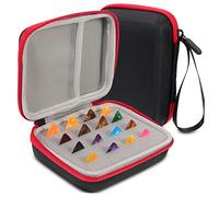 GREENADSCAPE 1 set Guitar Picks with Storage Case Assorted Plectrums Practical Holder Smooth Zipper Design for Easy Access for Guitarists and Musicians and Combination Random Color